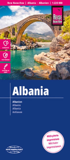 Bild zu Reise Know-How Landkarte Albanien / Albania (1:220.000). 1:220'000