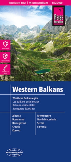 Bild zu Reise Know-How Landkarte Westliche Balkanregion / Western Balkans (1:725.000). 1:725'000