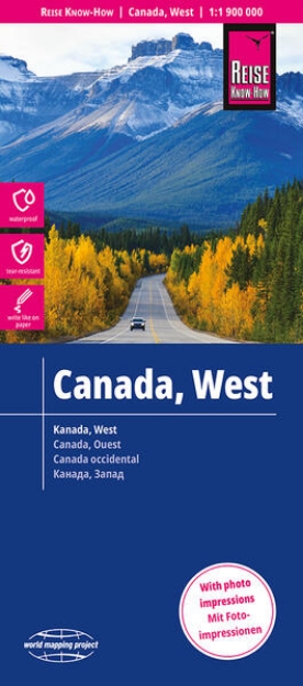 Bild von Reise Know-How Landkarte Kanada West / West Canada (1:1.900.000). 1:1'900'000