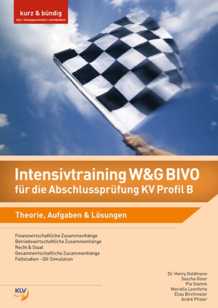 Bild von Intensivtraining W&G BIVO für die Abschlussprüfung KV Profil B