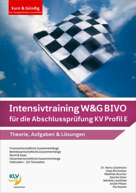 Bild von Intensivtraining W&G BIVO für die Abschlussprüfung KV Profil E