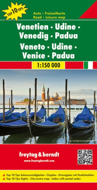 Bild von Venetien - Udine - Venedig - Padua, Autokarte 1:150.000, Top 10 Tips. 1:150'000