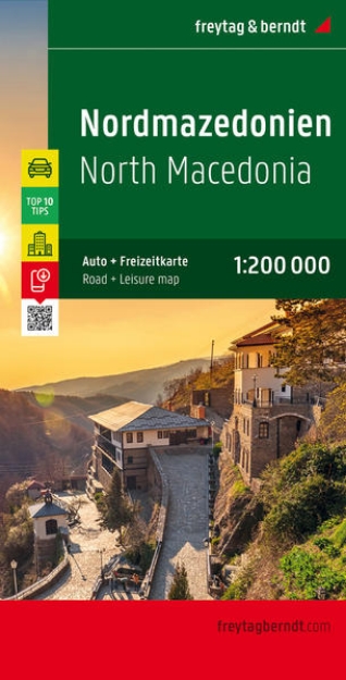 Bild von Nordmazedonien, Autokarte 1:200.000, Top 10 Tips. 1:200'000
