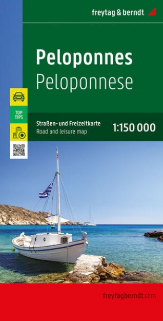 Bild von Peloponnes, Straßen- und Freizeitkarte 1:150.000, freytag & berndt. 1:150'000