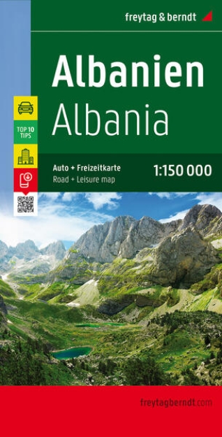 Bild von Albanien, Straßen- und Freizeitkarte 1:150.000, freytag & berndt. 1:150'000